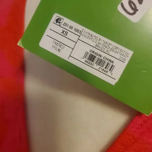 NWT Kate Spade xTarget Pink Rose Floral Midi Boho Linen Blend  Dress. Size XS - Picture 8 of 12